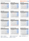 Kalender 2018 mit Ferien und Feiertagen Moldawien