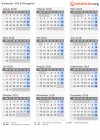 Kalender 2018 mit Ferien und Feiertagen Mongolei