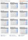 Kalender 2018 mit Ferien und Feiertagen Nicaragua