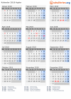 Kalender 2018 mit Ferien und Feiertagen Agder