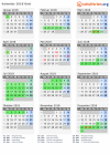 Kalender 2018 mit Ferien und Feiertagen Oslo