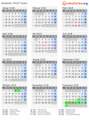Kalender 2018 mit Ferien und Feiertagen Troms