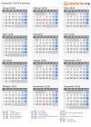 Kalender 2018 mit Ferien und Feiertagen Panama