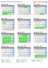 Kalender 2018 mit Ferien und Feiertagen Ermland-Masuren