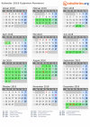 Kalender 2018 mit Ferien und Feiertagen Kujawien-Pommern