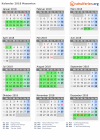 Kalender 2018 mit Ferien und Feiertagen Masowien