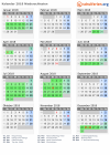 Kalender 2018 mit Ferien und Feiertagen Niederschlesien