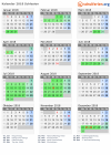 Kalender 2018 mit Ferien und Feiertagen Schlesien