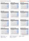 Kalender 2018 mit Ferien und Feiertagen Puerto Rico