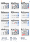 Kalender 2018 mit Ferien und Feiertagen San Marino