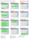 Kalender 2018 mit Ferien und Feiertagen Appenzell Innerrhoden