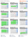 Kalender 2018 mit Ferien und Feiertagen Freiburg