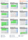 Kalender 2018 mit Ferien und Feiertagen Luzern