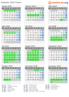Kalender 2018 mit Ferien und Feiertagen Tessin