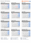 Kalender 2018 mit Ferien und Feiertagen Serbien