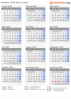 Kalender 2018 mit Ferien und Feiertagen Sierra Leone