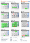 Kalender 2018 mit Ferien und Feiertagen Banskobystrický kraj