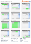 Kalender 2018 mit Ferien und Feiertagen Žilinský kraj