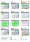 Kalender 2018 mit Ferien und Feiertagen Nitriansky kraj