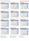 Kalender 2018 mit Ferien und Feiertagen Slowenien