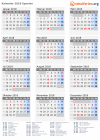 Kalender 2018 mit Ferien und Feiertagen Spanien