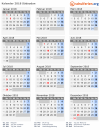 Kalender 2018 mit Ferien und Feiertagen Südsudan
