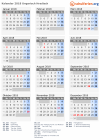 Kalender 2018 mit Ferien und Feiertagen Ungarisch Hradisch