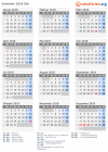 Kalender 2018 mit Ferien und Feiertagen Zlin