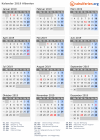 Kalender 2019 mit Ferien und Feiertagen Albanien