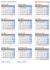 Kalender 2019 mit Ferien und Feiertagen Andorra
