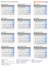 Kalender 2019 mit Ferien und Feiertagen Argentinien