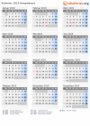 Kalender 2019 mit Ferien und Feiertagen Bangladesch