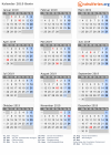 Kalender 2019 mit Ferien und Feiertagen Benin