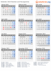 Kalender 2019 mit Ferien und Feiertagen Bosnien und Herzegowina
