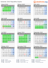 Kalender 2019 mit Ferien und Feiertagen Republika Srpska