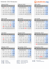Kalender 2019 mit Ferien und Feiertagen Botsuana