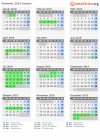 Kalender 2019 mit Ferien und Feiertagen Assens