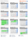 Kalender 2019 mit Ferien und Feiertagen Greve
