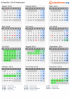 Kalender 2019 mit Ferien und Feiertagen Haderslev