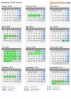 Kalender 2019 mit Ferien und Feiertagen Herlev