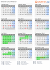 Kalender 2019 mit Ferien und Feiertagen Hillerød