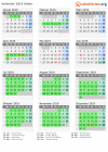 Kalender 2019 mit Ferien und Feiertagen Odder