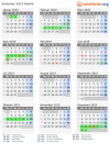 Kalender 2019 mit Ferien und Feiertagen Rebild