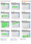 Kalender 2019 mit Ferien und Feiertagen Ringsted