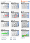 Kalender 2019 mit Ferien und Feiertagen Svendborg