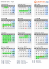 Kalender 2019 mit Ferien und Feiertagen Vejle