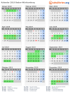 Kalender 2019 mit Ferien und Feiertagen Baden-Württemberg