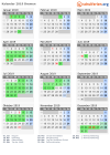 Kalender 2019 mit Ferien und Feiertagen Bremen