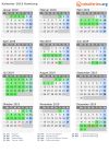 Kalender 2019 mit Ferien und Feiertagen Hamburg