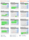 Kalender 2019 mit Ferien und Feiertagen Sachsen